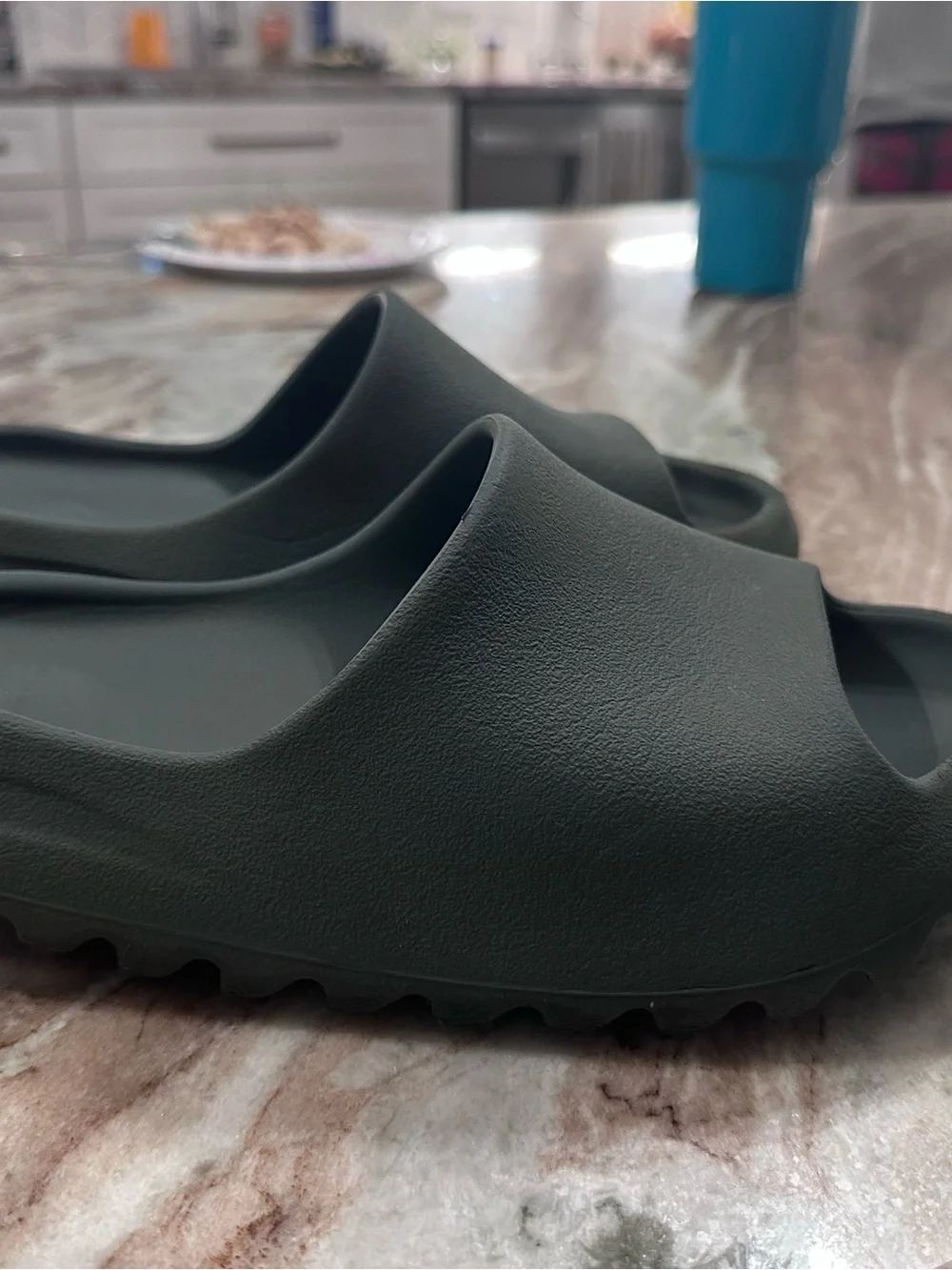 adidas Yeezy Kids Slide Sandals in black
